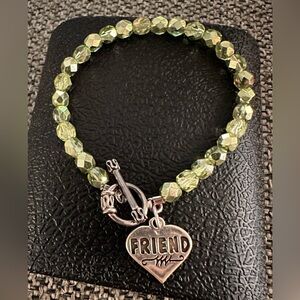 Silver Crystal friend bracelet
